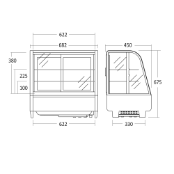 Refrigerated display cabinet SCANDOMESTIC 19310101BE10000
