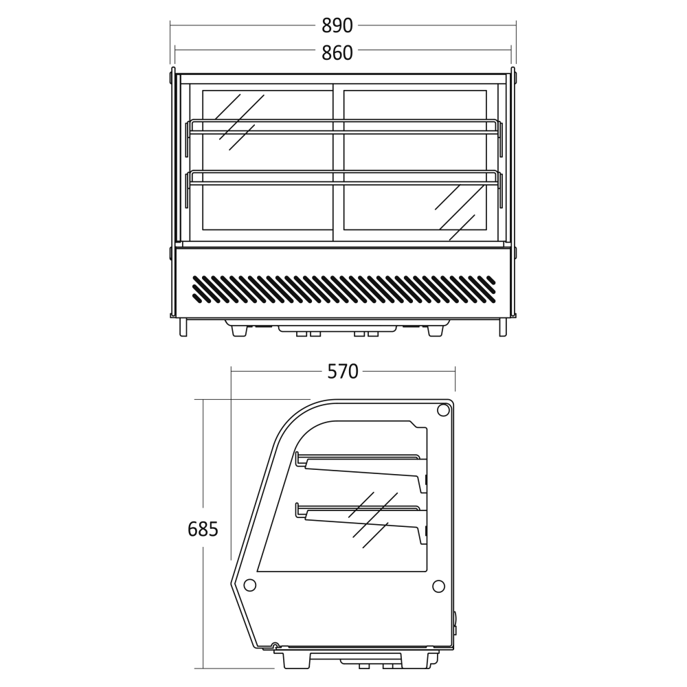Refrigerated display cabinet SCANDOMESTIC 19310160E310000