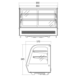 Refrigerated display cabinet SCANDOMESTIC 19310160E310000