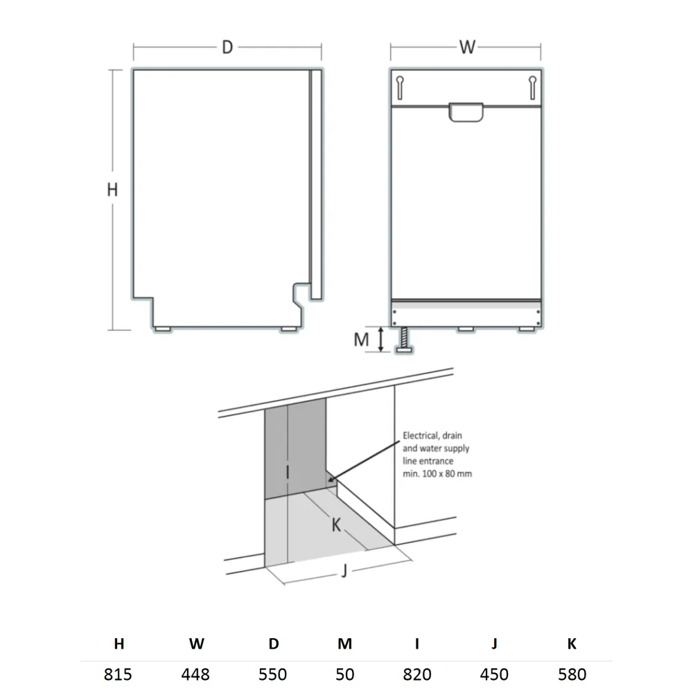Dishwasher SCANDOMESTIC 331023DWI1042WC