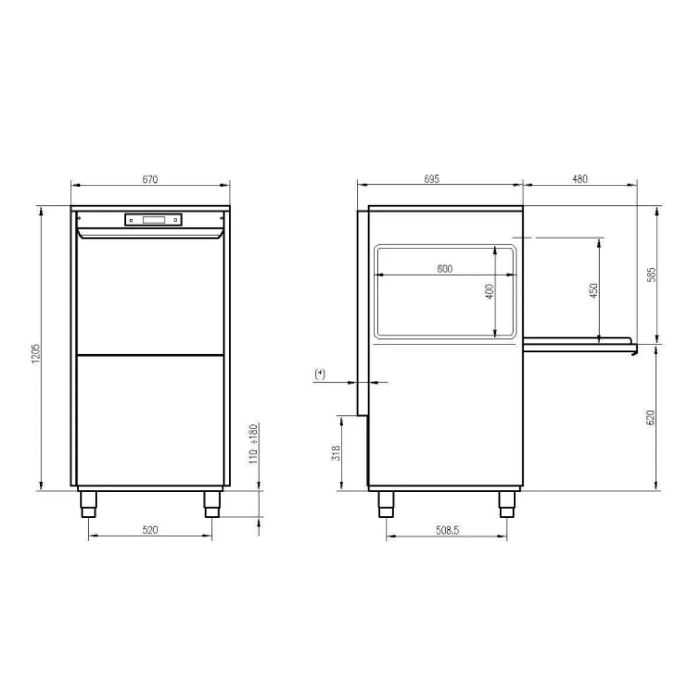 Pot washing machine KASTEL UK55/45EPIPRS