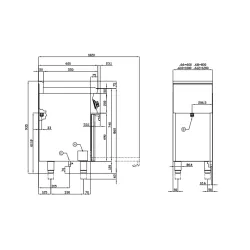 Gas stove with oven LOTUS 06690861