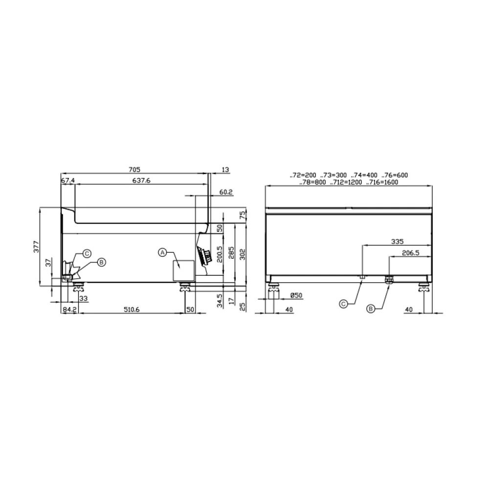 Electric griddle for ships LOTUS 18060431X