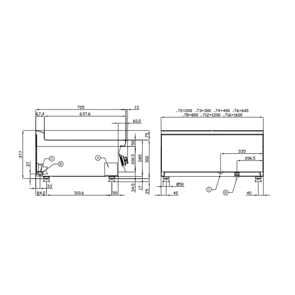 Electric griddle for ships LOTUS 18060631X