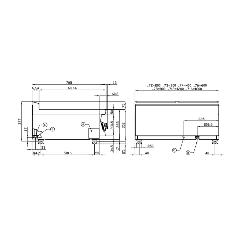 Gas griddle LOTUS 18230451