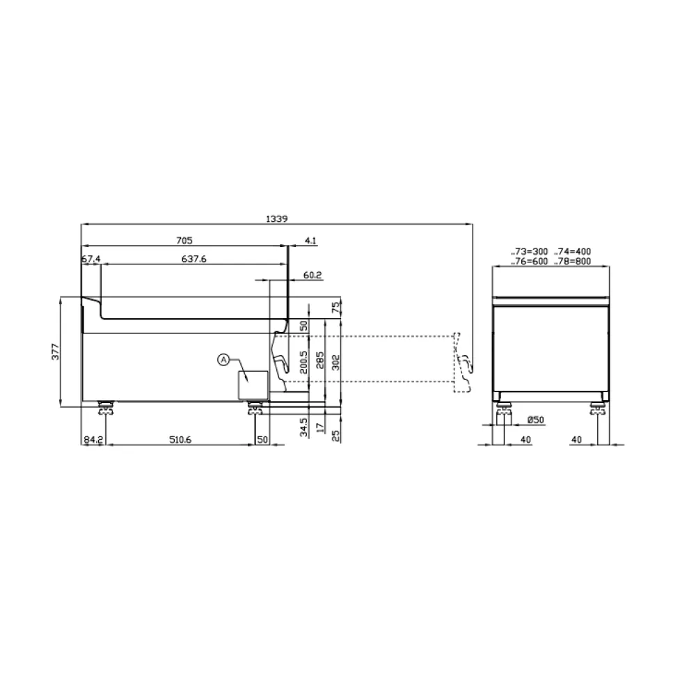 Neutral worktop LOTUS 18010400X