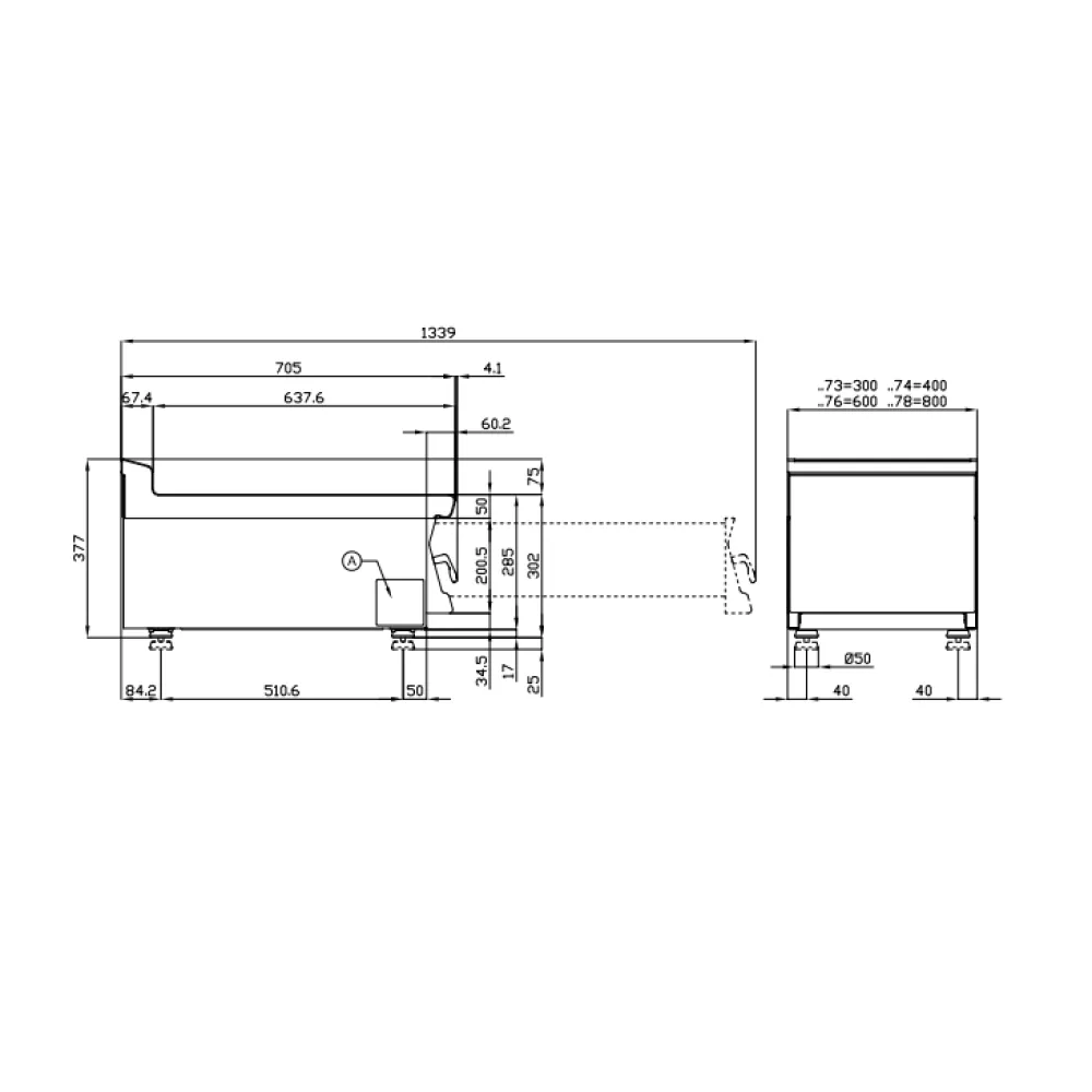 Neutral worktop LOTUS 18010600X