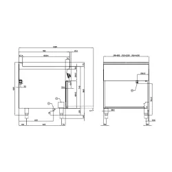 Electric stove with oven for ships LOTUS 09800830X