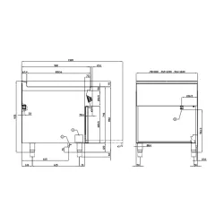 Electric stove with oven for ships LOTUS 09660830X