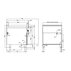 Electric stove with oven for ships LOTUS 09660831X