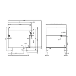 Electric stove with oven for ships LOTUS 09800832X