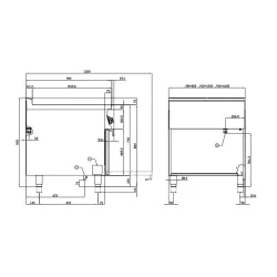 Electric stove with oven for ships LOTUS 0980123BX