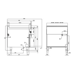 Electric stove with oven for ships LOTUS 09801231X