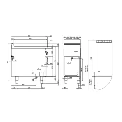 Electric stove with shelf for ships LOTUS 09030430X