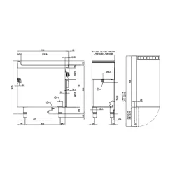Electric stove with shelf for ships LOTUS 09031230X
