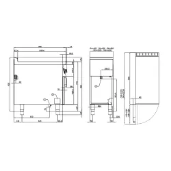 Electric hob with stand or neutral cabinet LOTUS 09030430