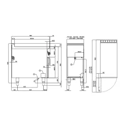 Electric hob with stand or neutral cabinet LOTUS 09030431
