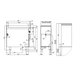 Electric hob with stand or neutral cabinet LOTUS 09030831