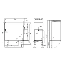 Electric stove with shelf for ships LOTUS 09030832X