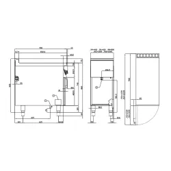 Gas hob with stand or neutral cabinet LOTUS 09210450
