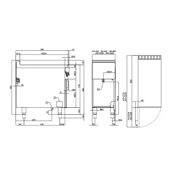 Gas hob with stand or neutral cabinet LOTUS 09211250