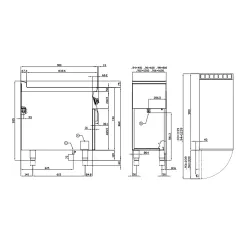 Gas hob with stand or neutral cabinet LOTUS 09211650