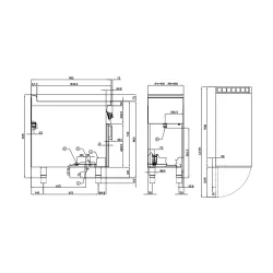 Hot bain-marie with neutral cabinet LOTUS 09050410X