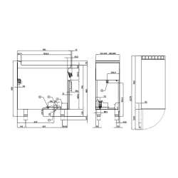Hot bain-marie with neutral cabinet LOTUS 09050830