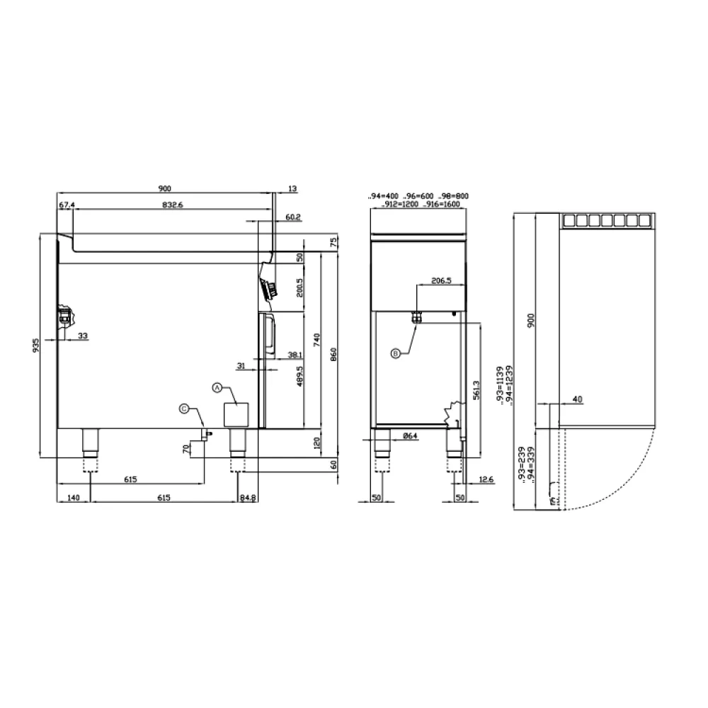 Gas griddle LOTUS 0923125B