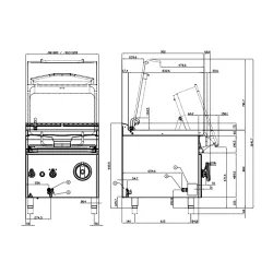 Electric frying pan for ships LOTUS 09130831X