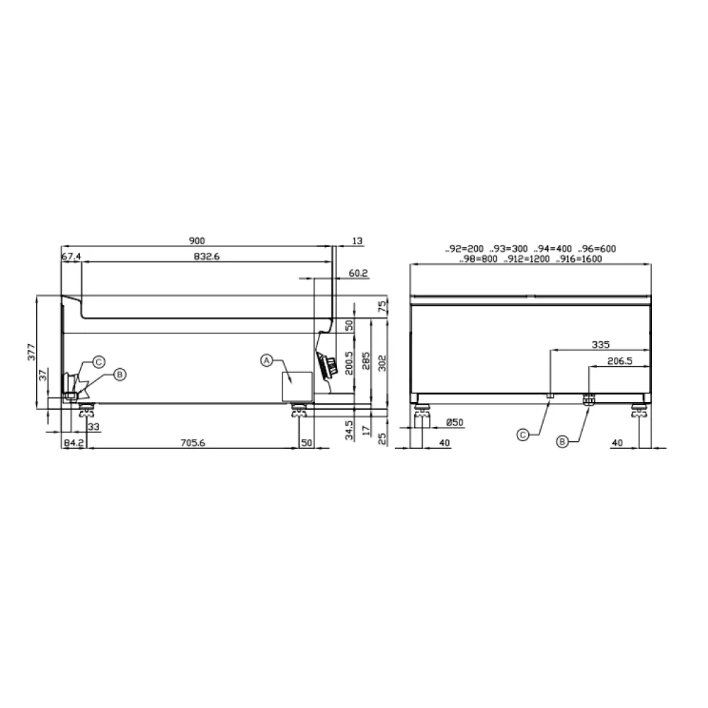 Electric griddle for ships LOTUS 19080430X