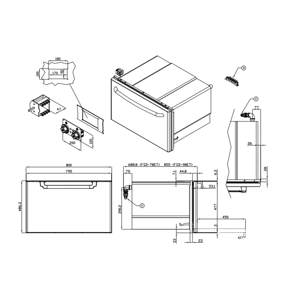 Electric oven for ships LOTUS 28500830X