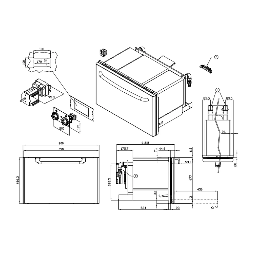 Electric oven for ships LOTUS 26510830X