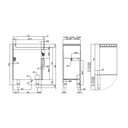 Gas hob with stand or neutral cabinet LOTUS 08210853