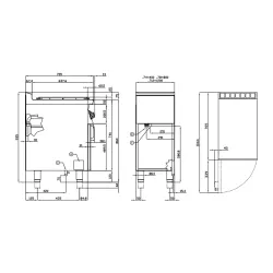 Gas hob with stand or neutral cabinet LOTUS 08310450