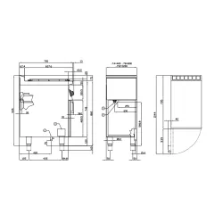 Gas hob with stand or neutral cabinet LOTUS 08310850