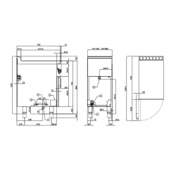 Hot bain-marie with shelves LOTUS 08220450