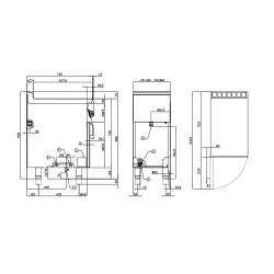 Hot bain-marie with shelves LOTUS 08220850