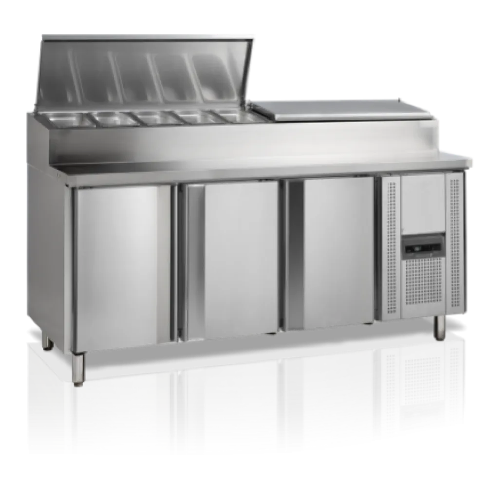 Counter refrigerator table without drawers TEFCOLD SS7300