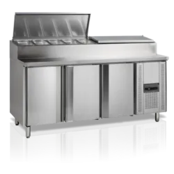 Counter refrigerator table without drawers TEFCOLD SS7300